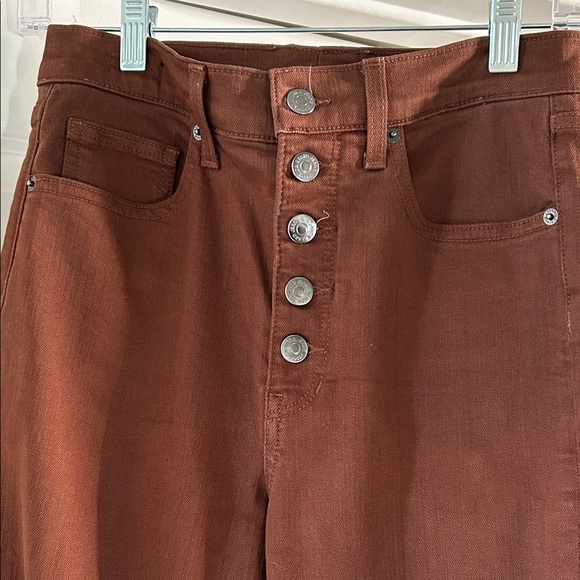 Veronica Beard Maera Skinny High Rise Button Up Brown Denim Jeans size 28 - Picture 3 of 10